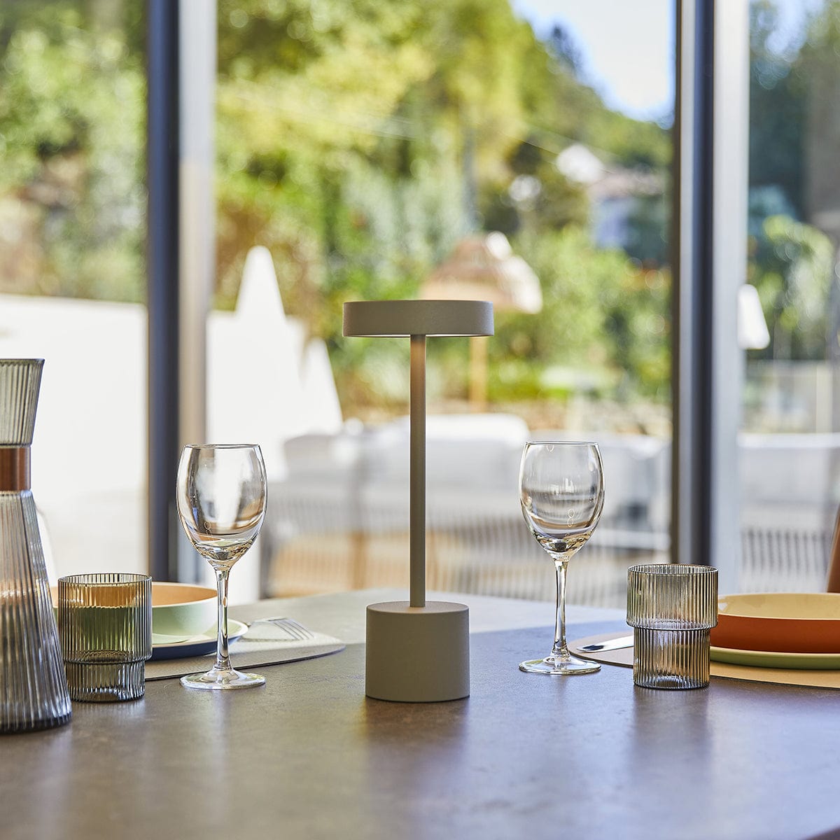 Lampe de table sans fil touch roby grey