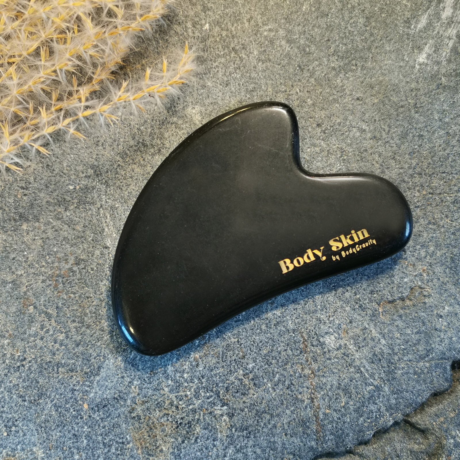 Gua sha en pierre - obsidienne