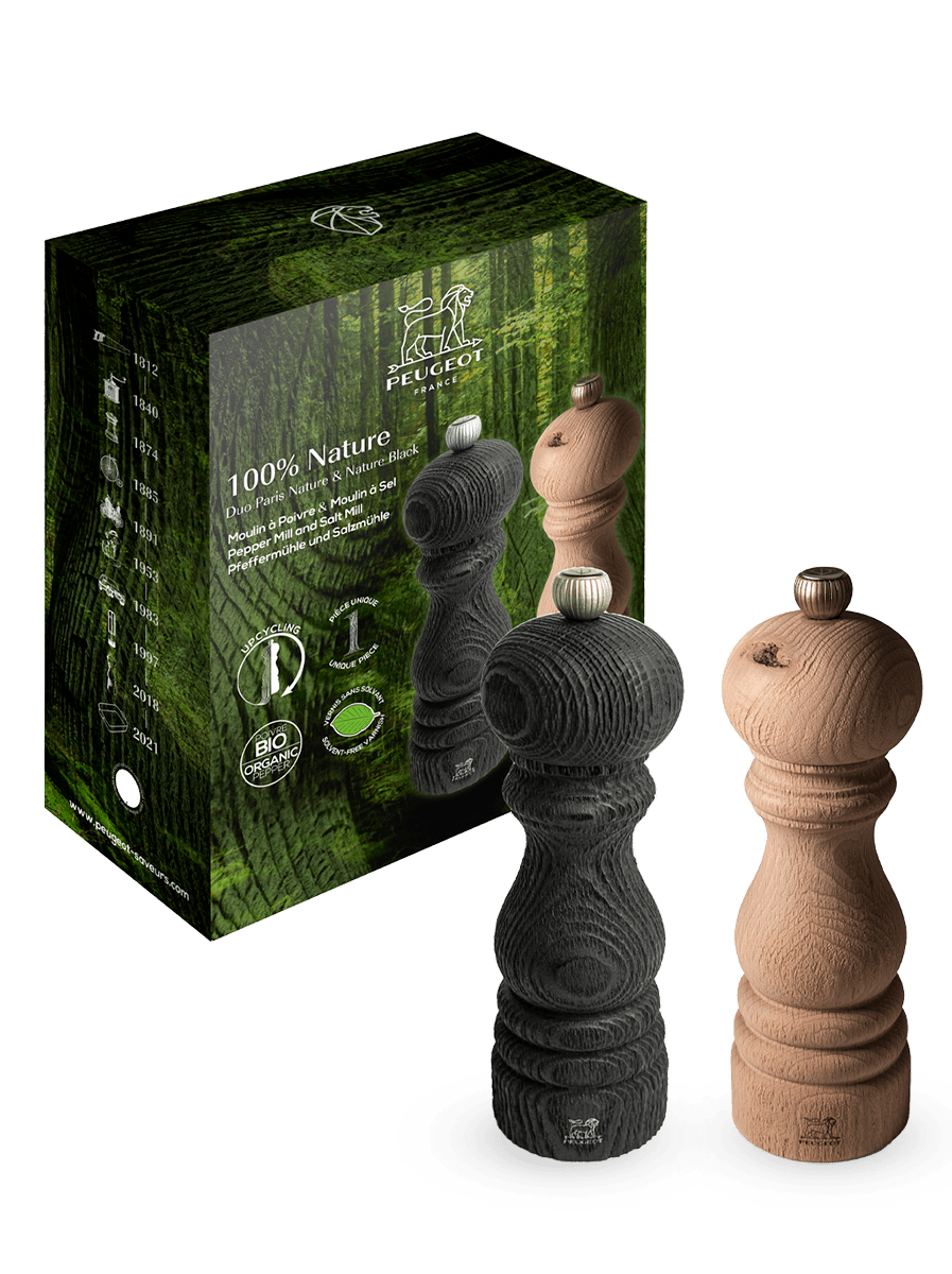 Coffret moulin à poivre et sel en bois