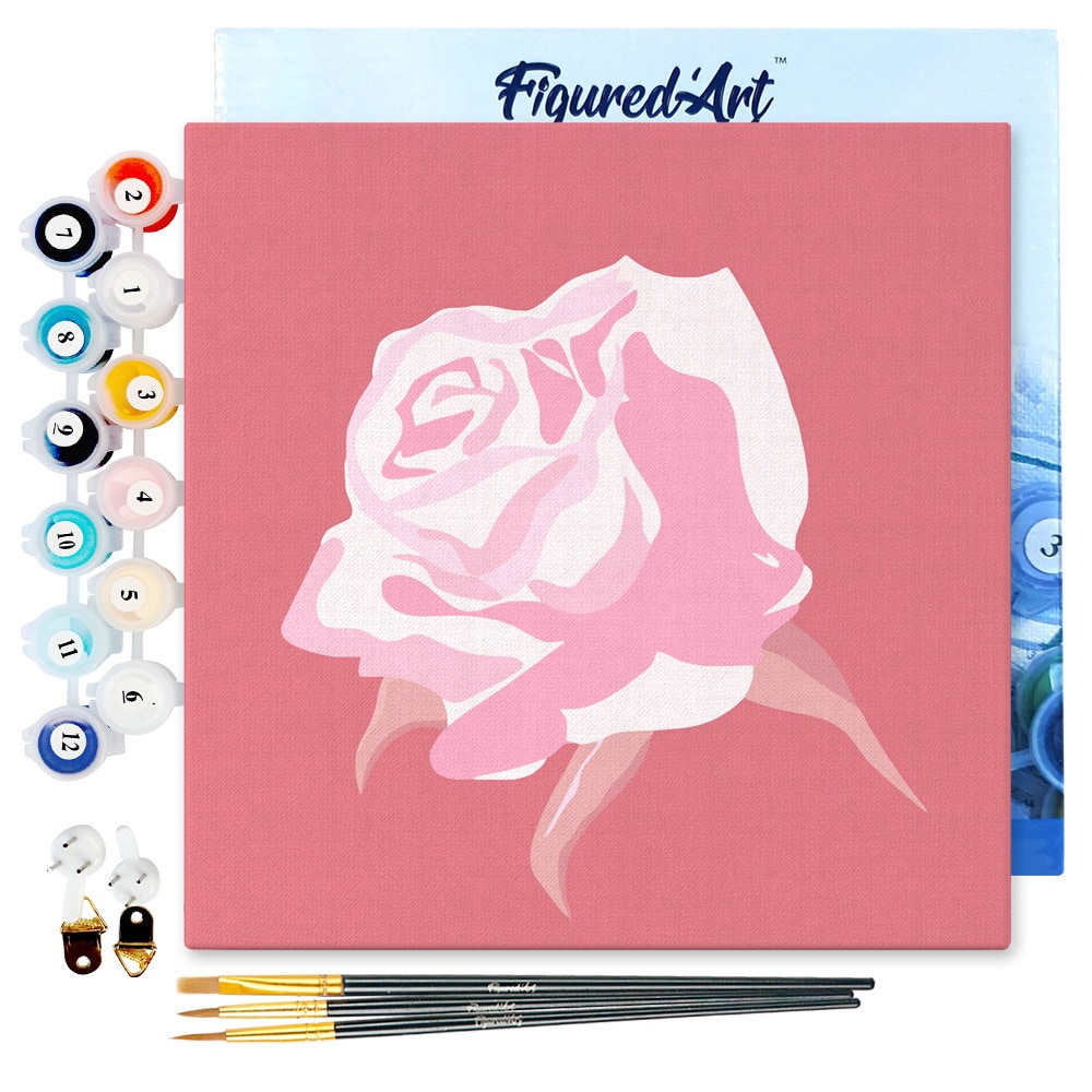 Mini peinture par numéro corolle de rose