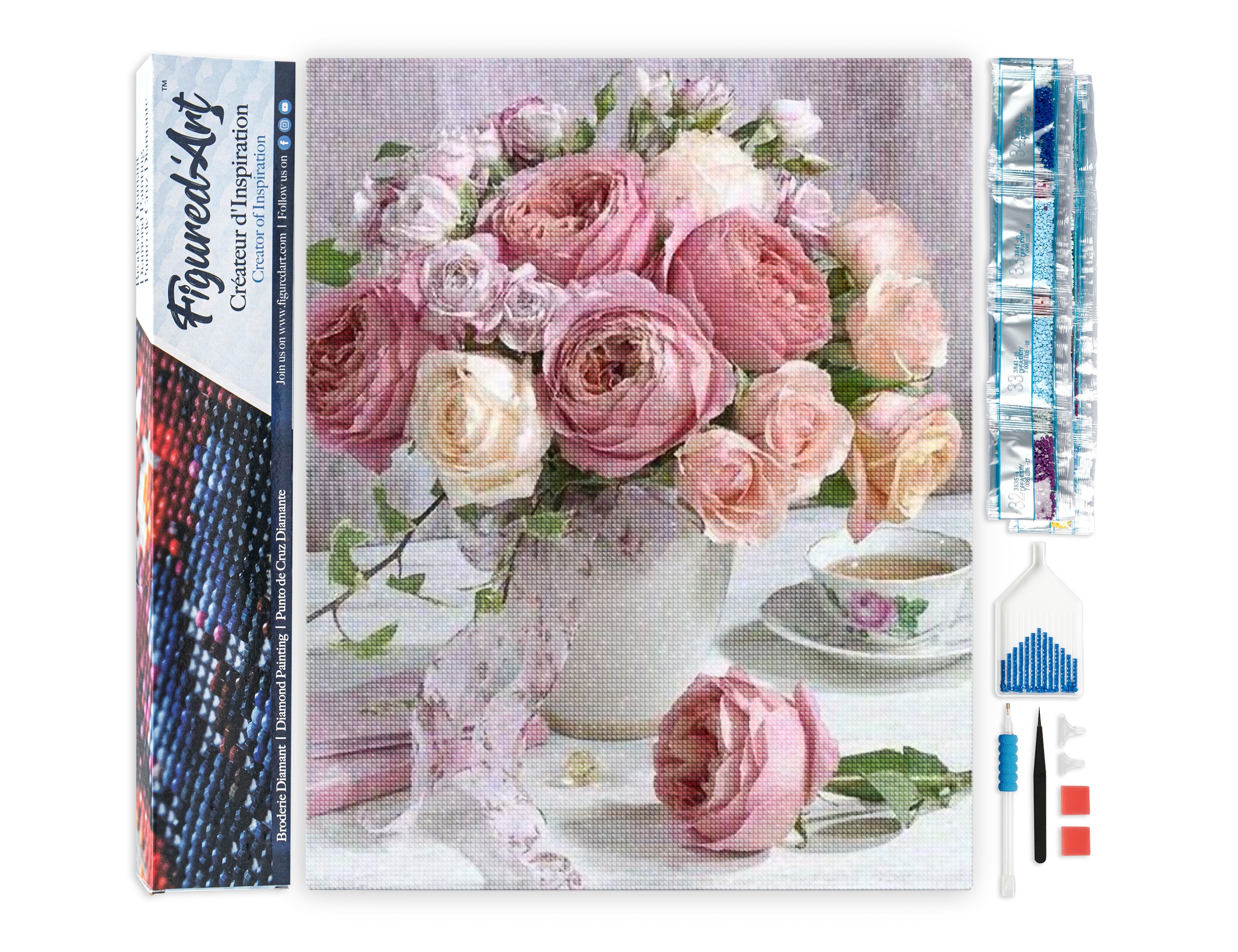 Diamond painting bouquet de roses