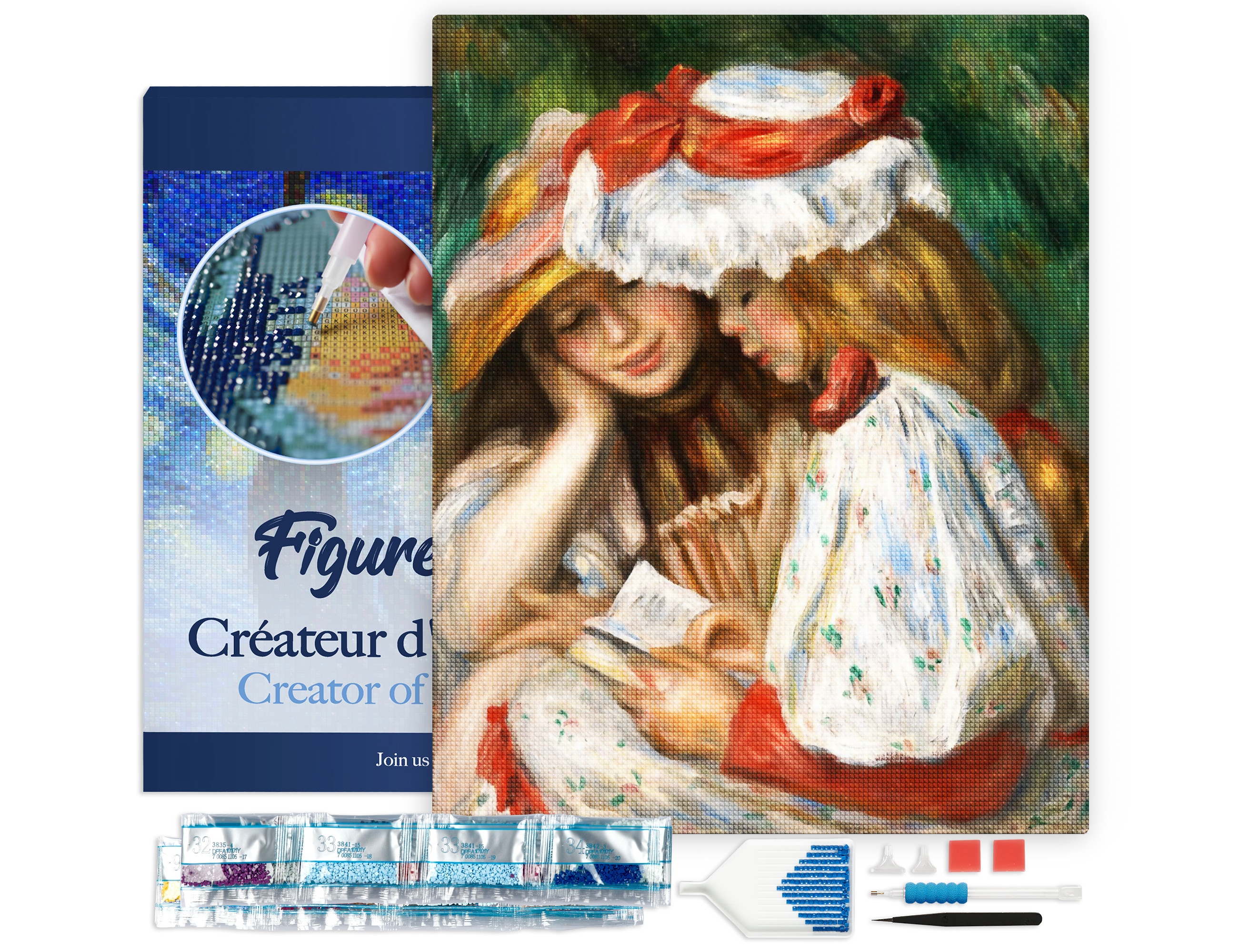 Broderie diamant jeunes filles renoir