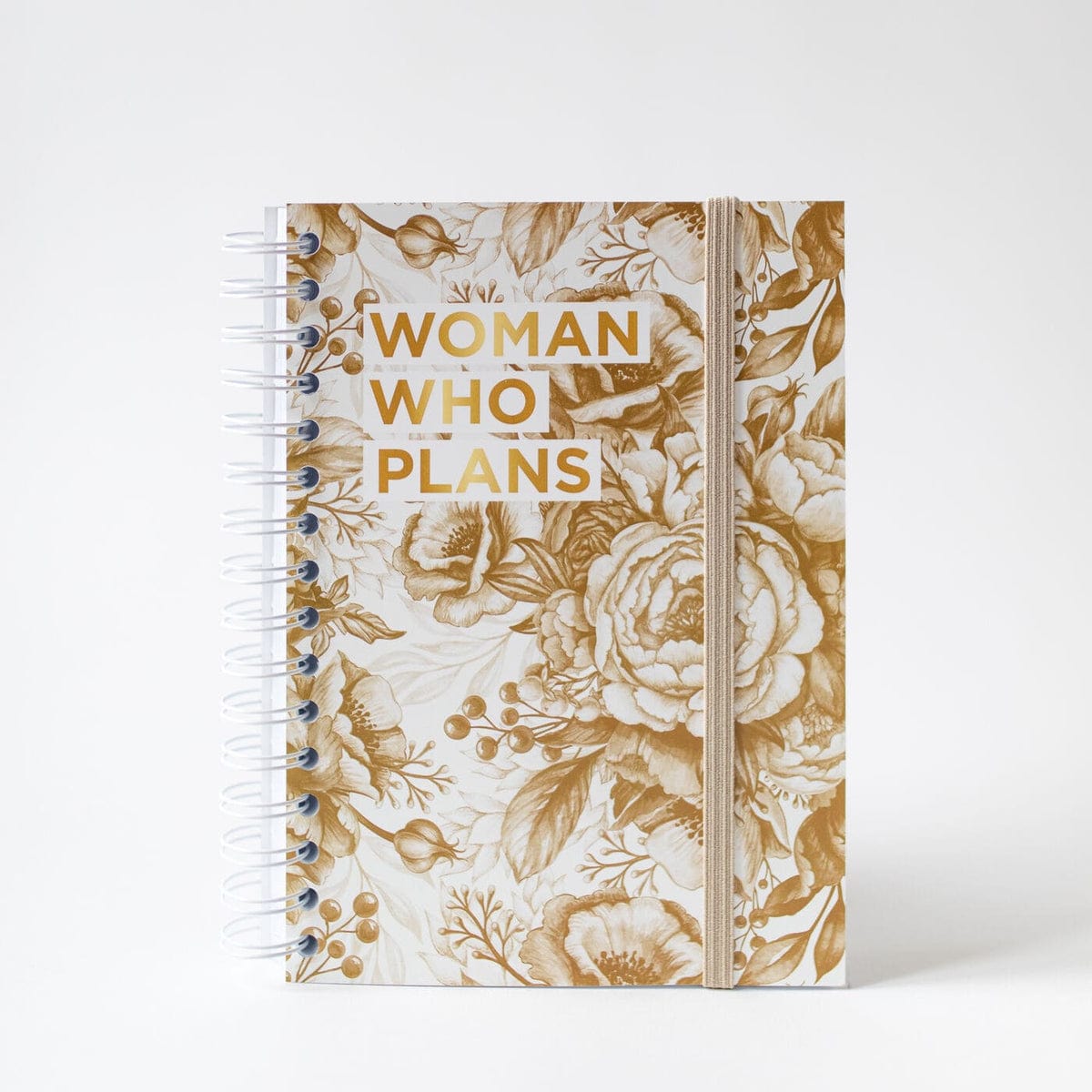 Agenda semainier non daté pivoines gold