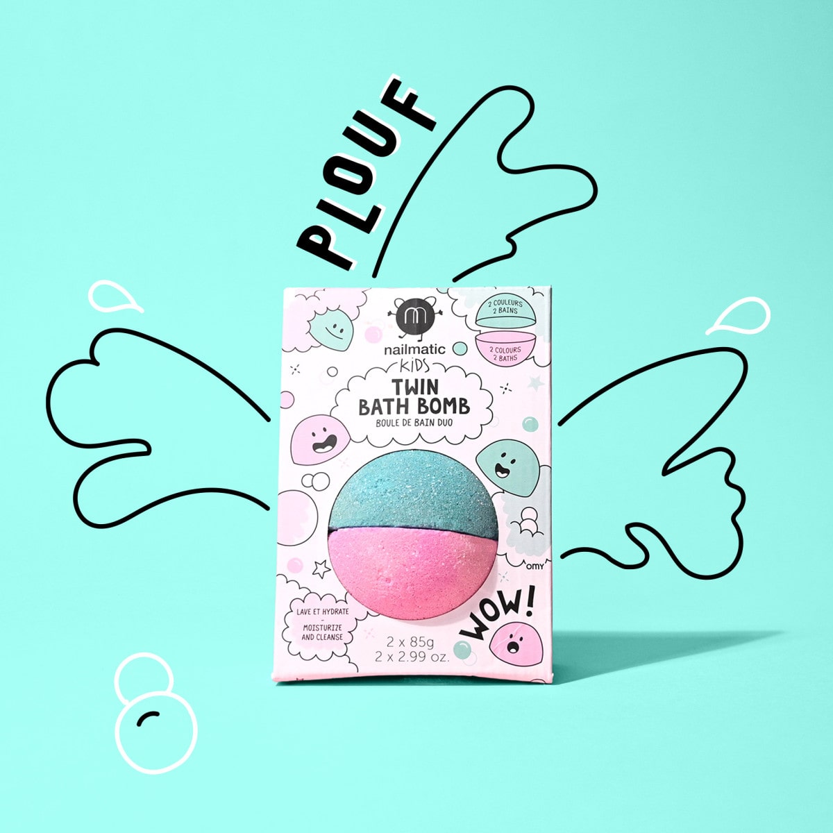 Boules de bain rose + lagon