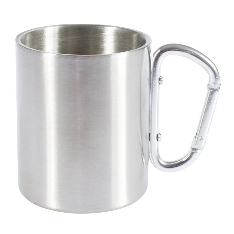 Tasse inox avec poignée mousqueton cao