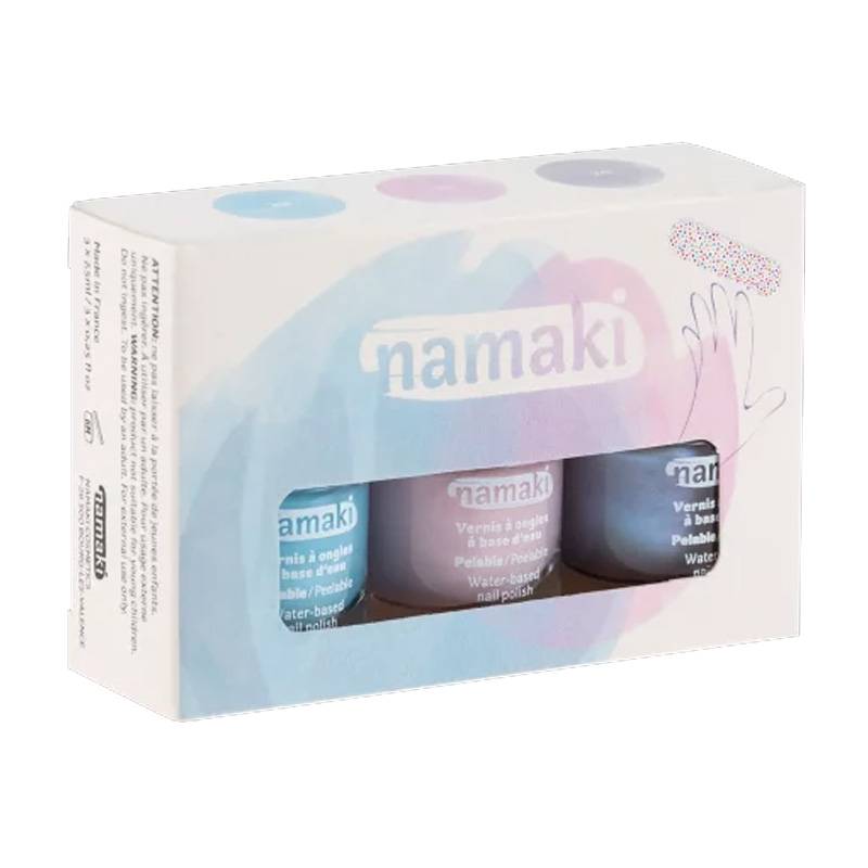 Coffret 3 vernis à ongle pelable  douce