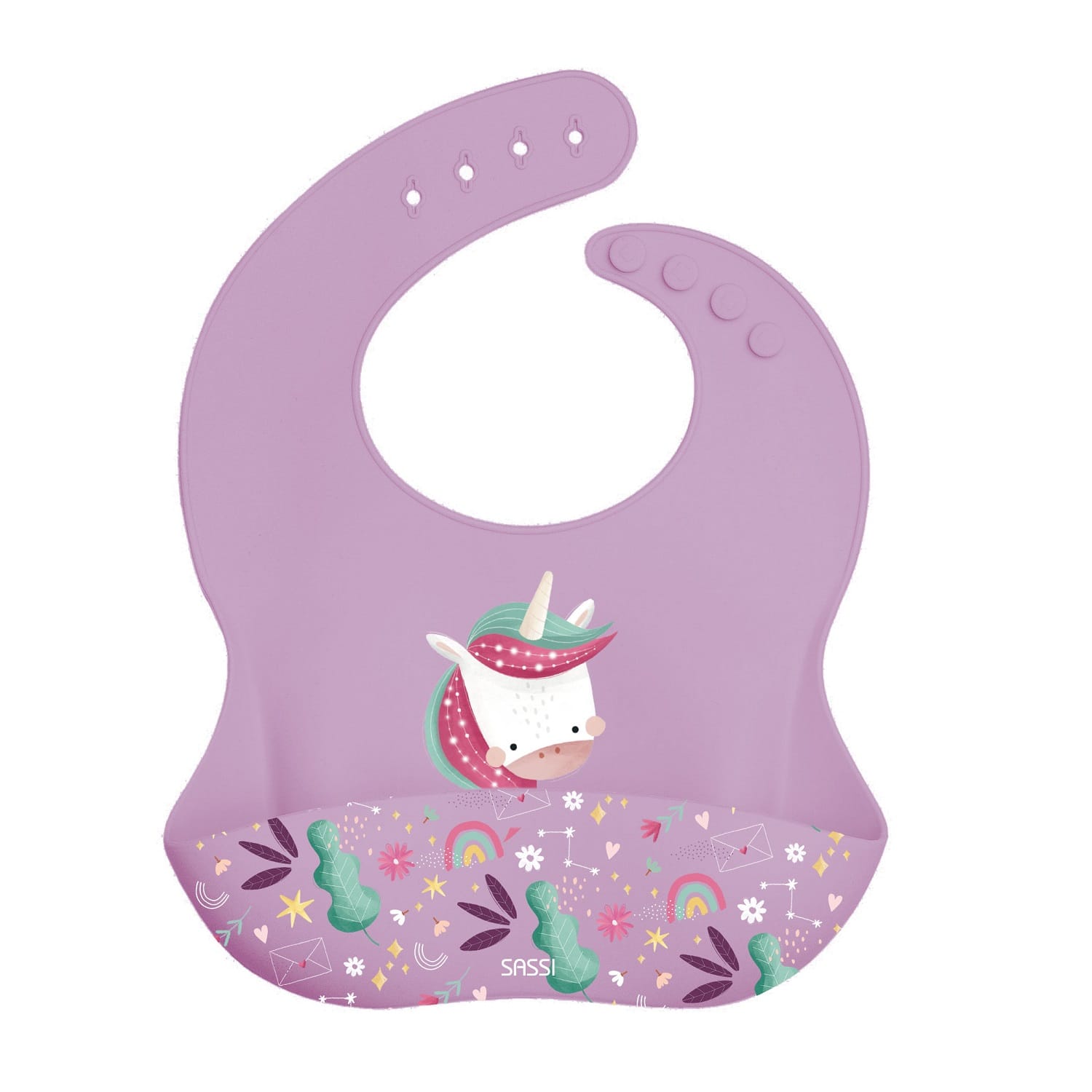 Bavoir en silicone sparkly la licorne