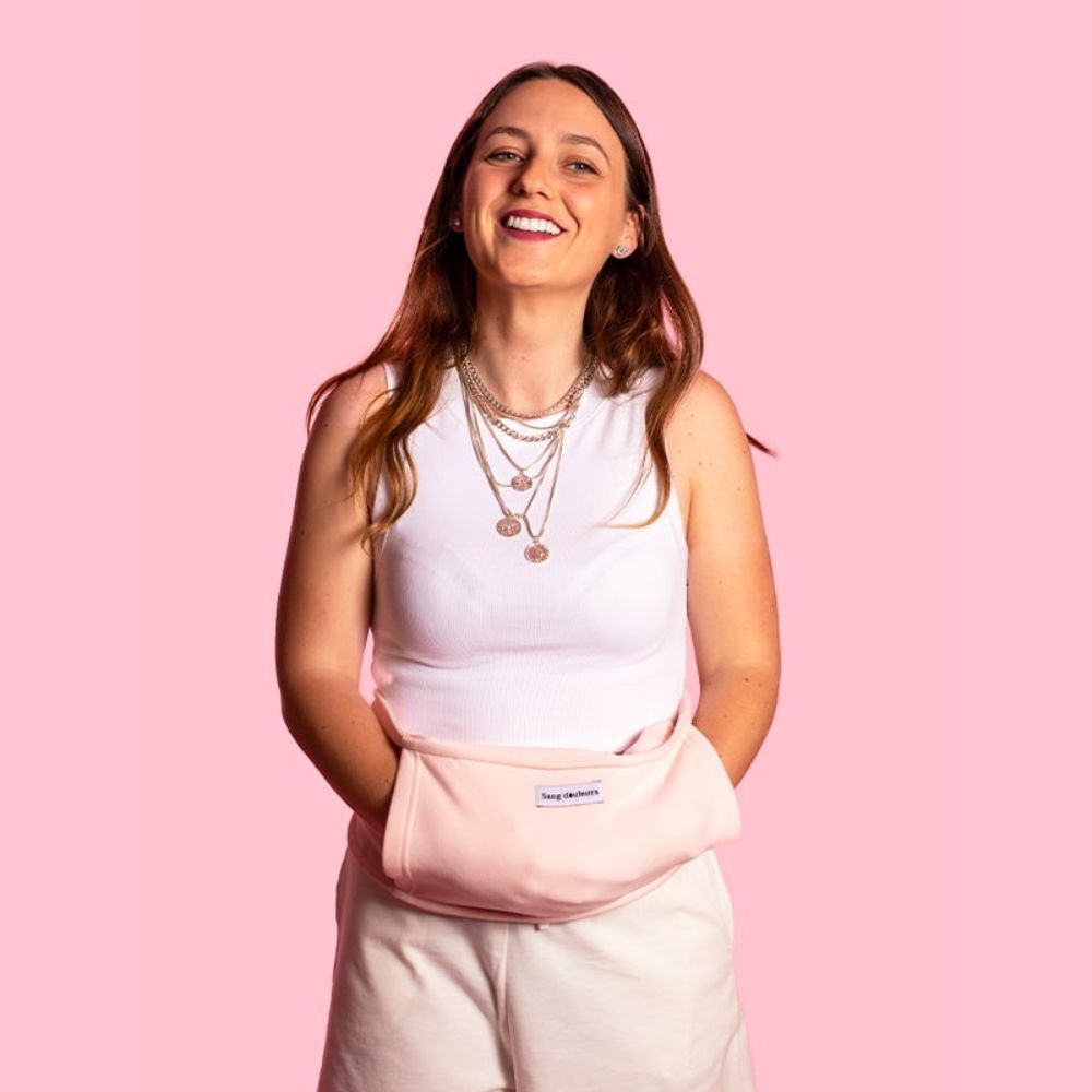 Ceinture bouillotte intégrée rose