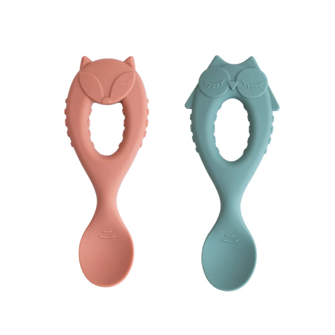 Cuillères bébé en silicone - set de deux