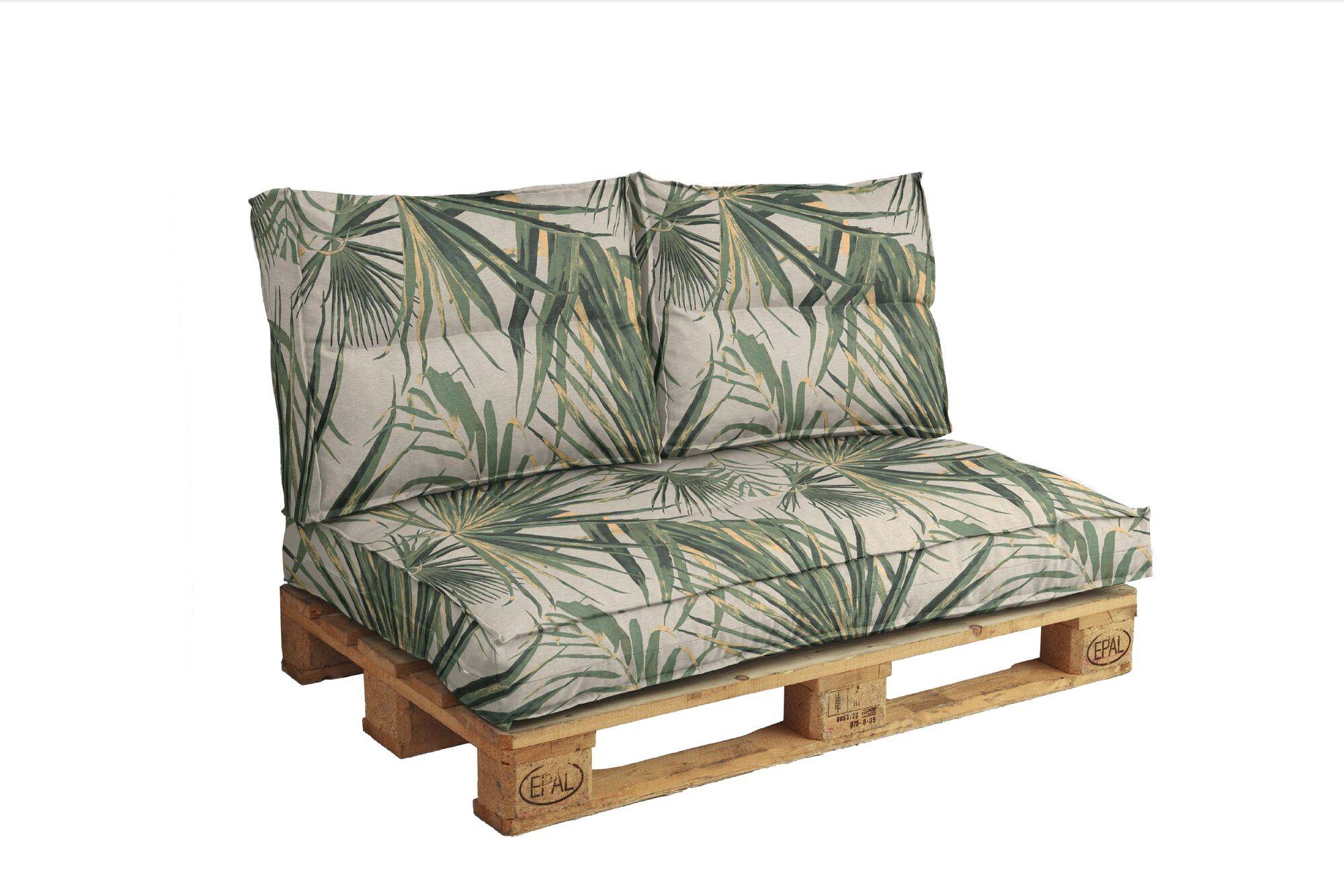 Coussin matelas palette jungle