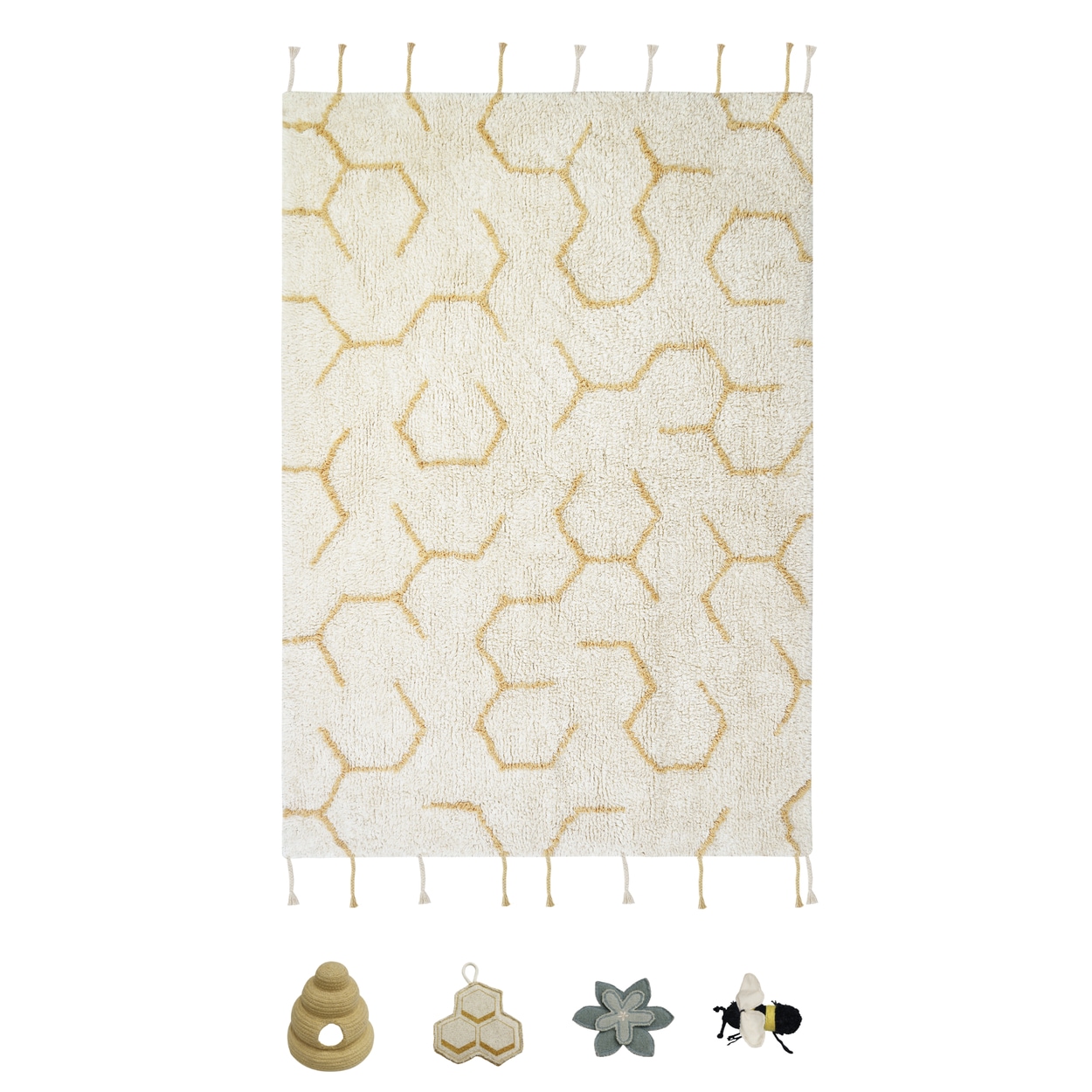 Tapis de jeu en coton naturel  90x130 cm