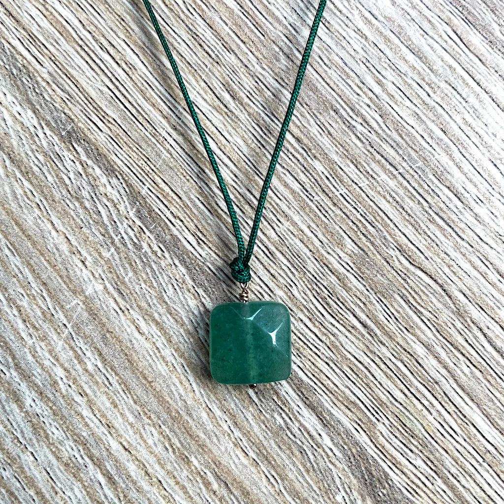 Collier aventurine verte mia