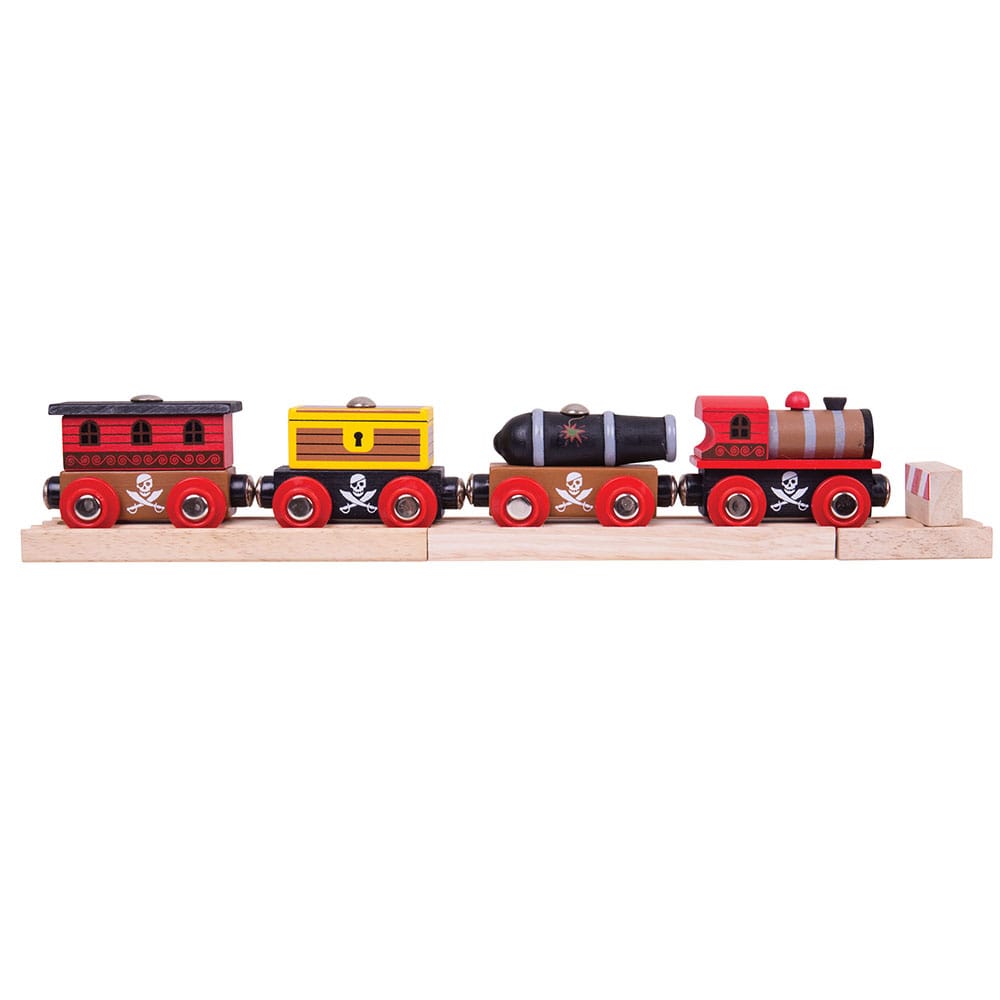 Moteur et wagons de train pirate