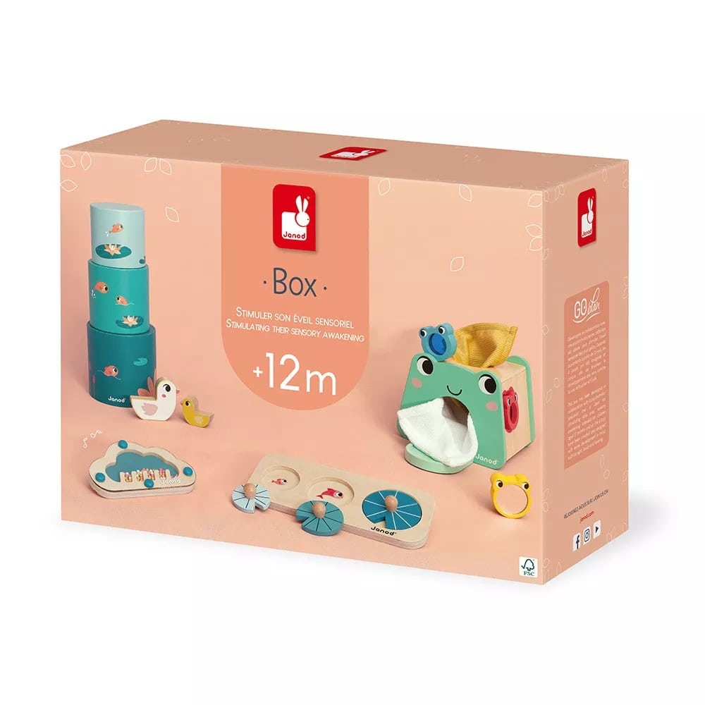 Box - 4 jouets - eveil sensoriel