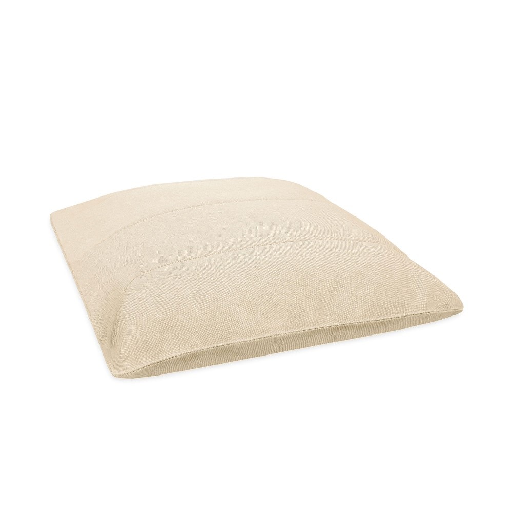 Hoina, coussin chien tissu beige l