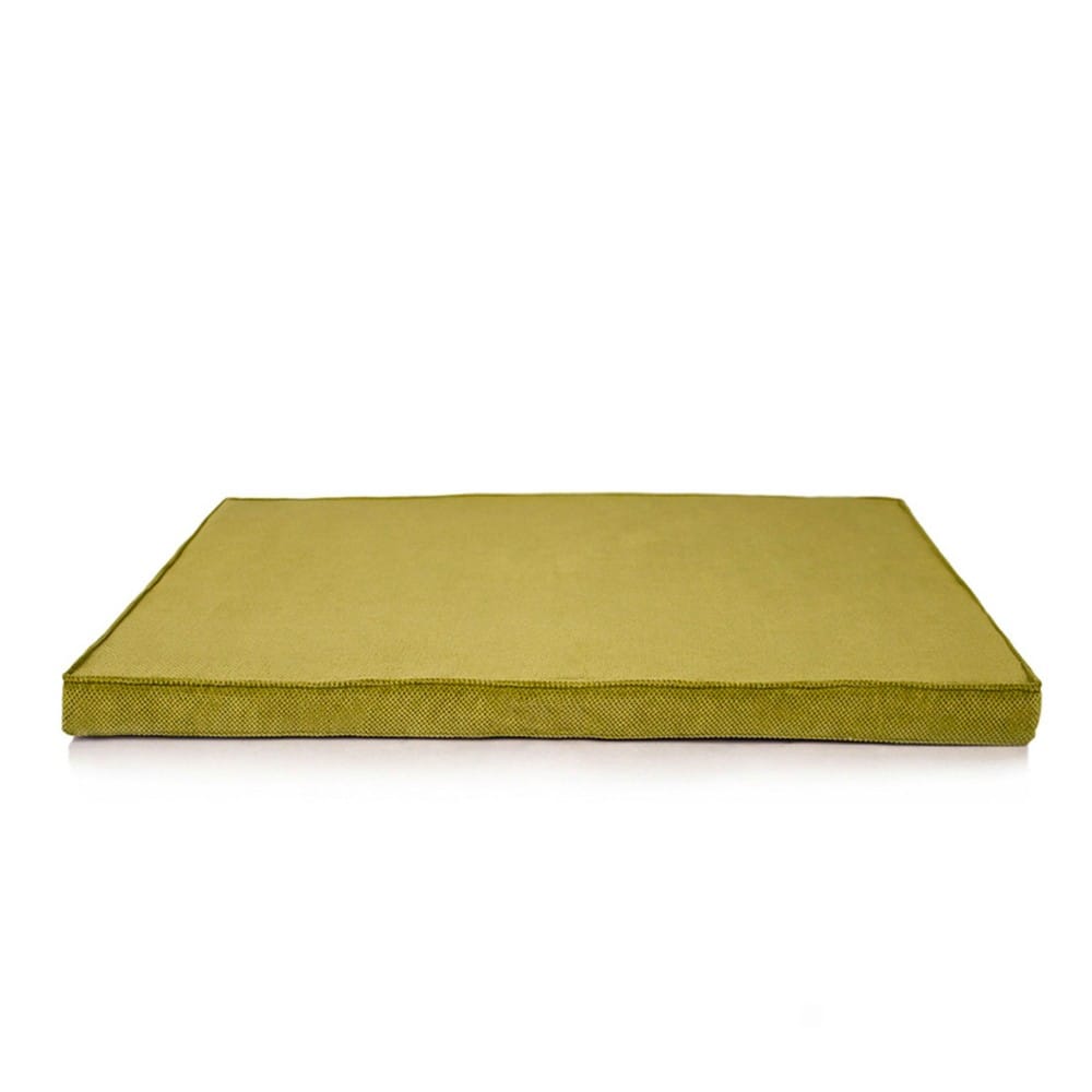 Namaste, tapis chien en tissu vert m