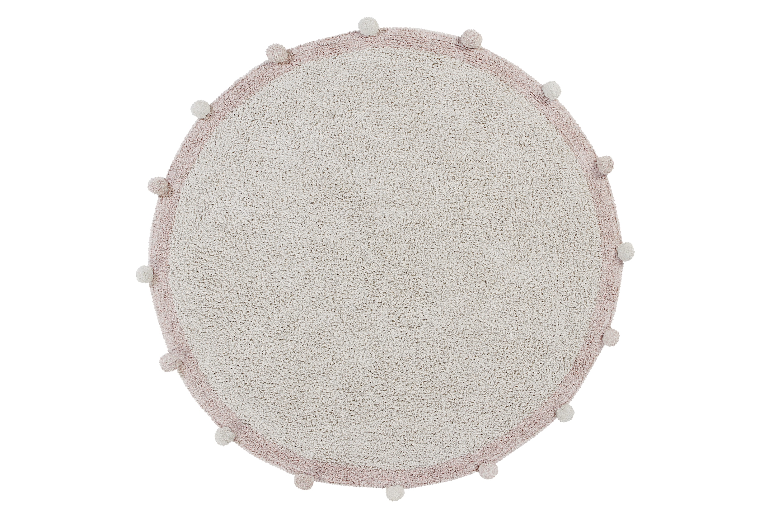 Tapis lavable en coton bleu clair ø120cm