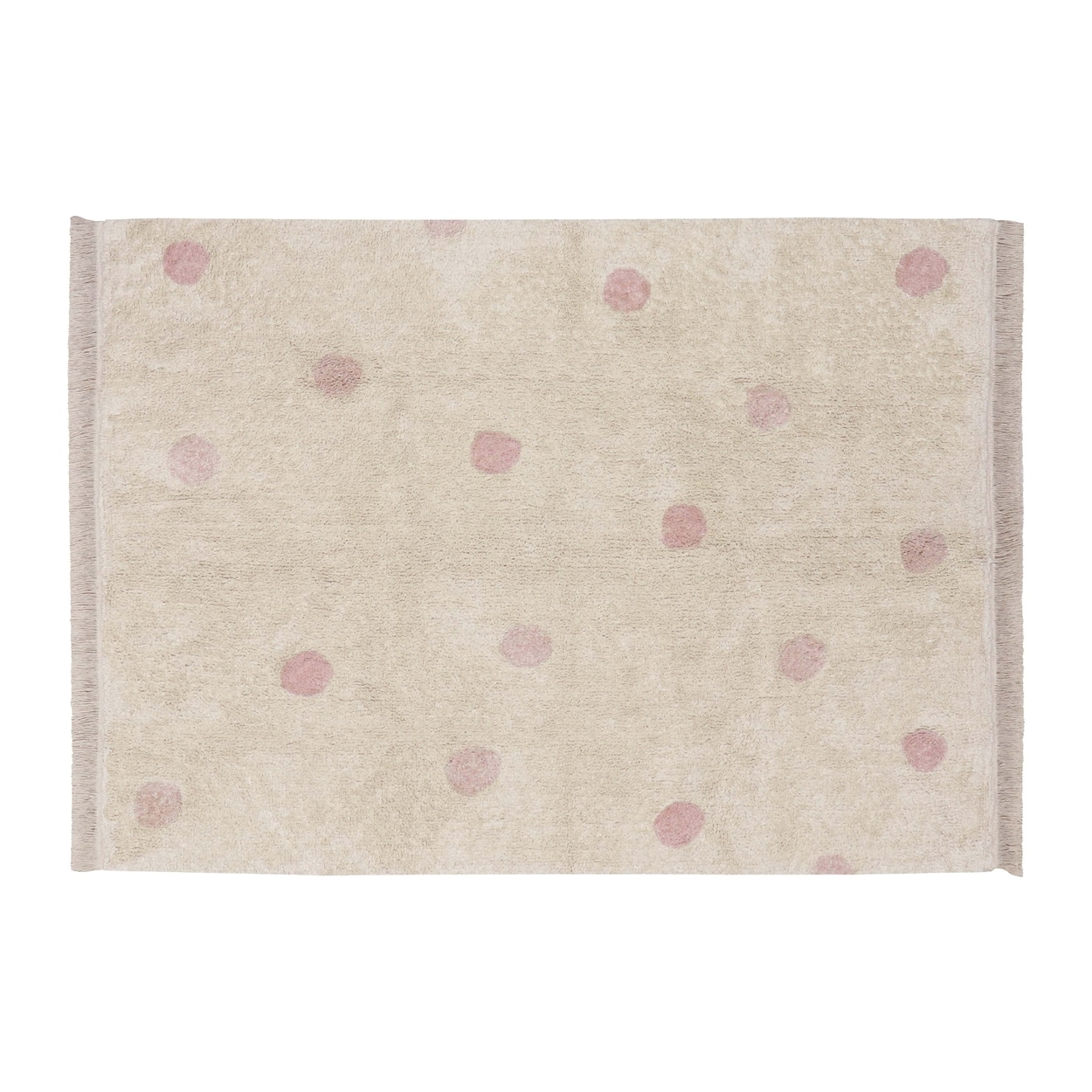 Tapis lavable en coton rose 120x160 cm