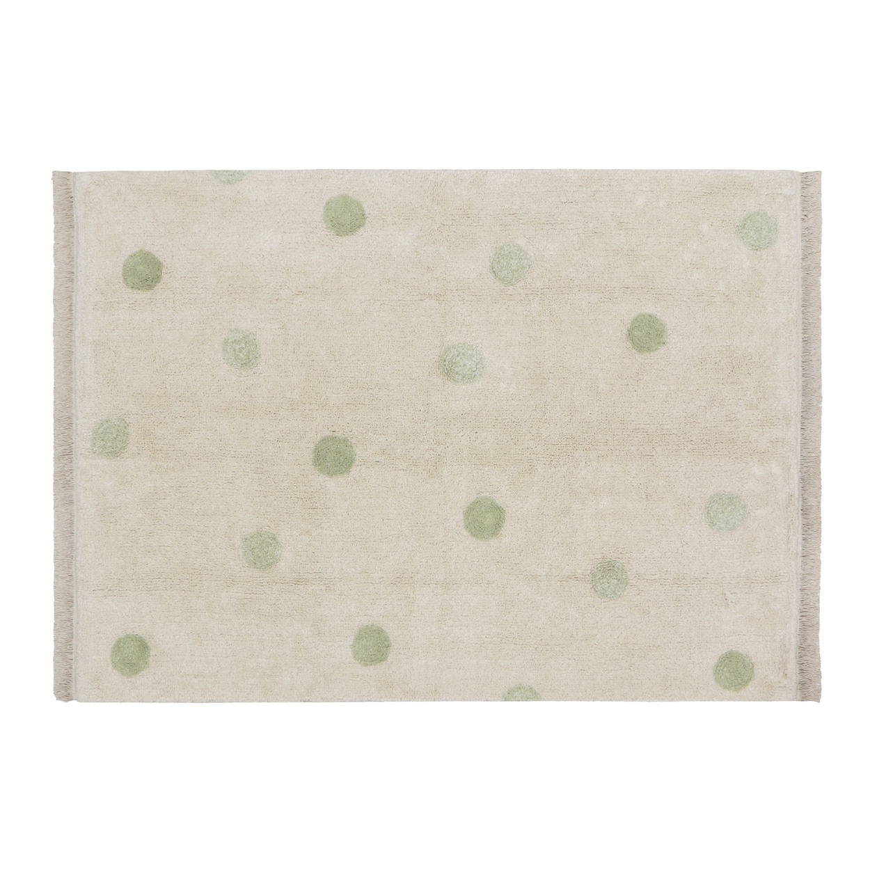 Tapis lavable en coton olive 120x160 cm