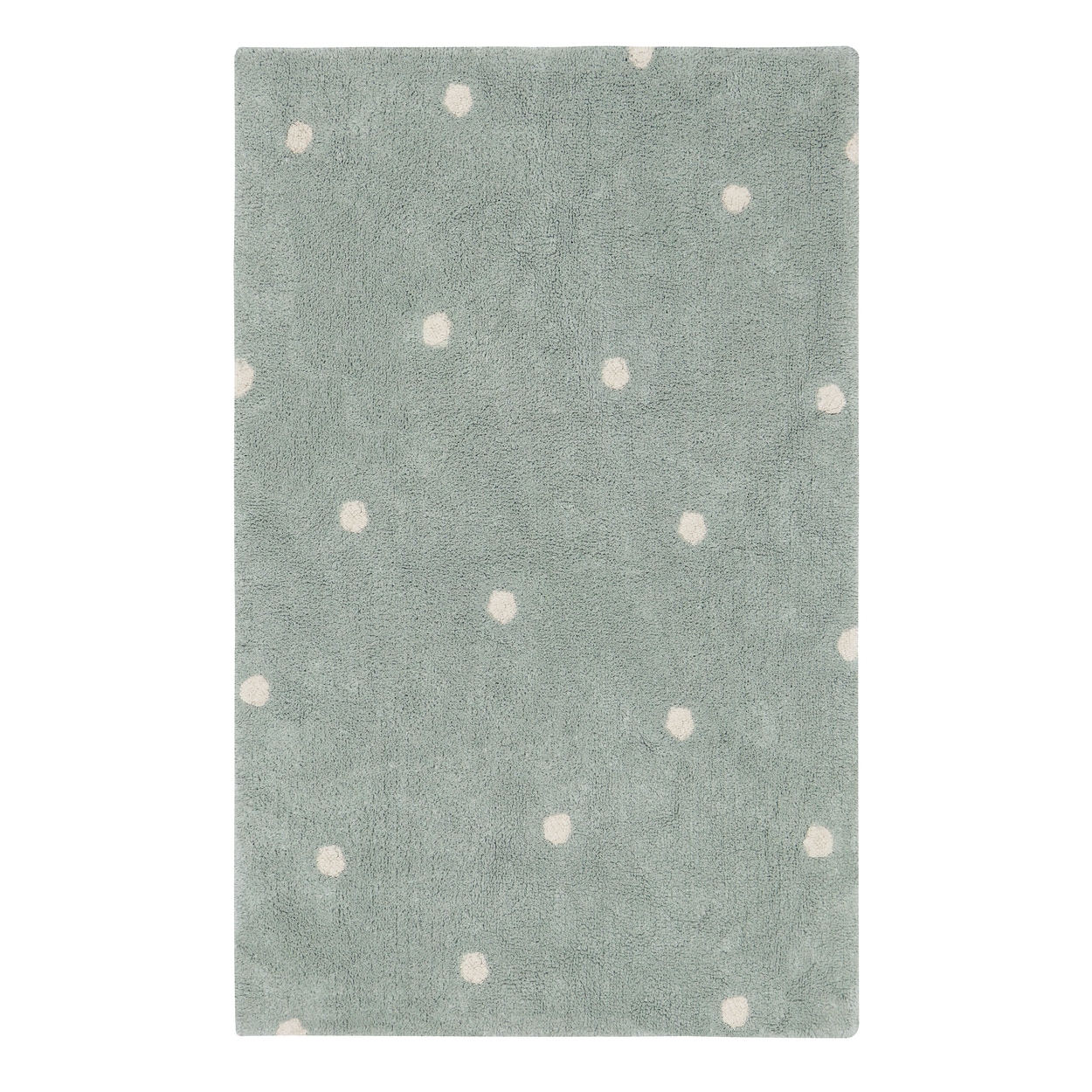 Tapis lavable en coton bleu 100x150 cm