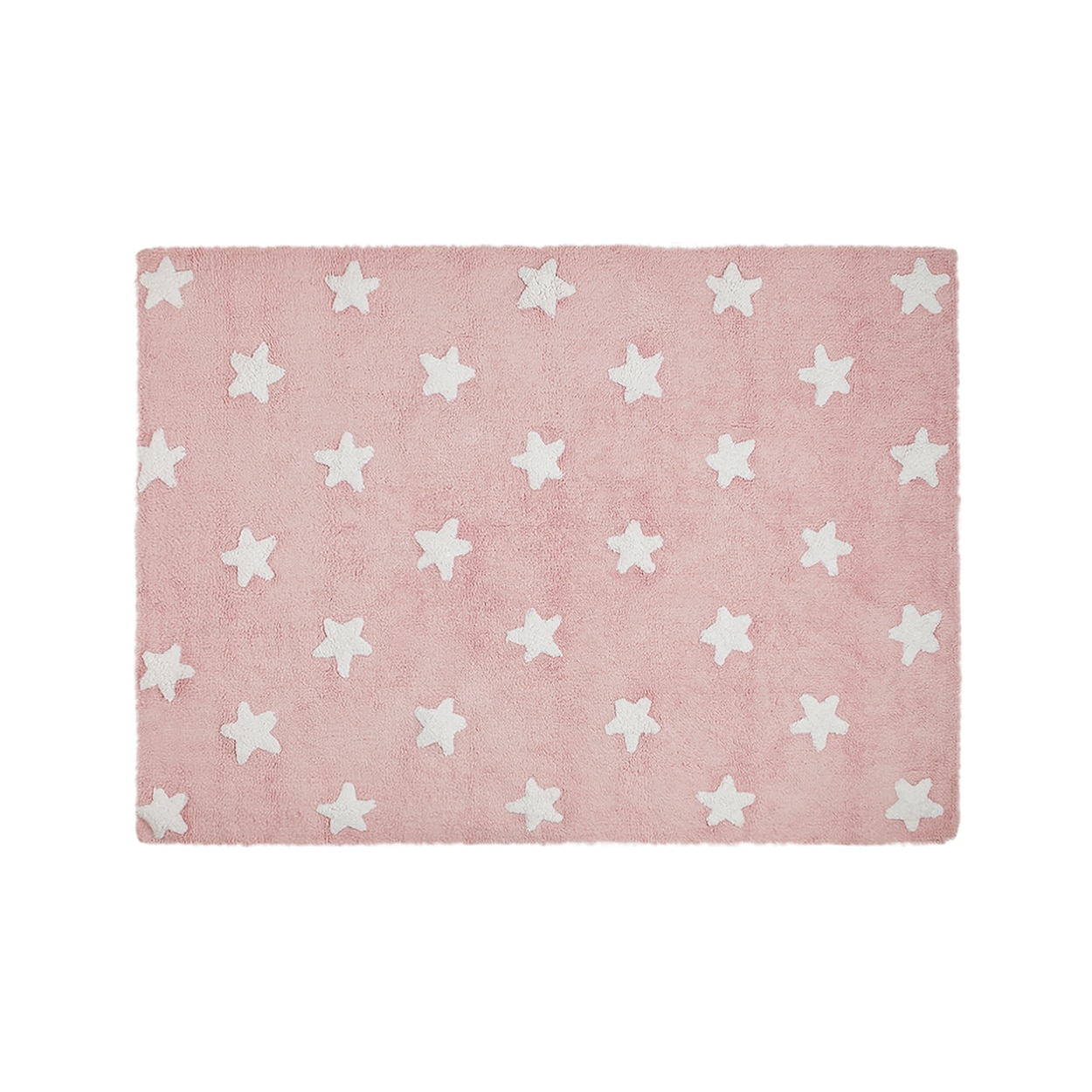 Tapis lavable en coton rose 120x160 cm