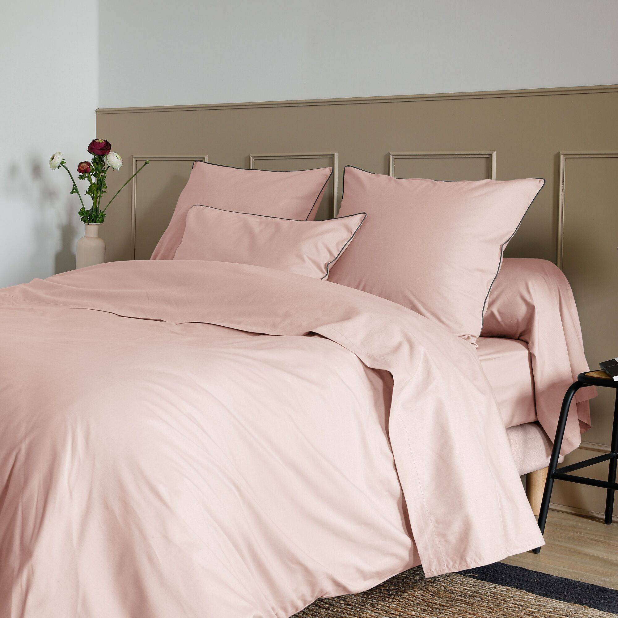 Drap housse 140 x 190 cm blush