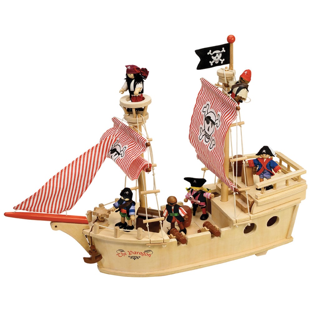 Coffret de jeu bateau pirate en bois