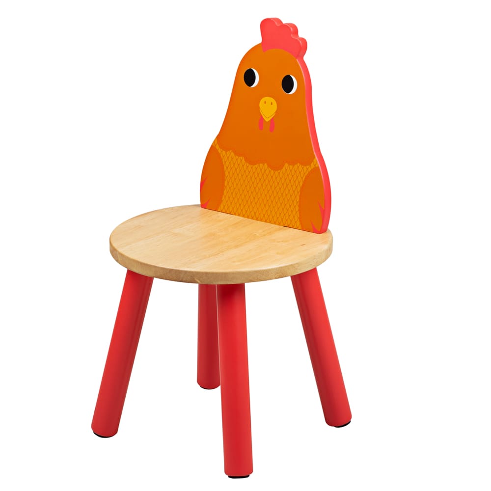 Chaise poulet en bois pour enfants