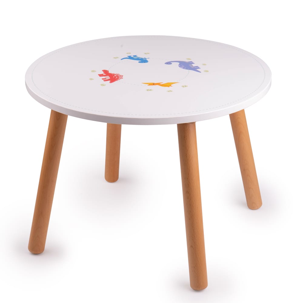 Table dinosaure en bois pour enfants