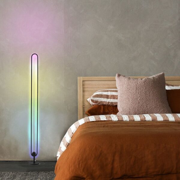 Lampadaire long scoop rgb