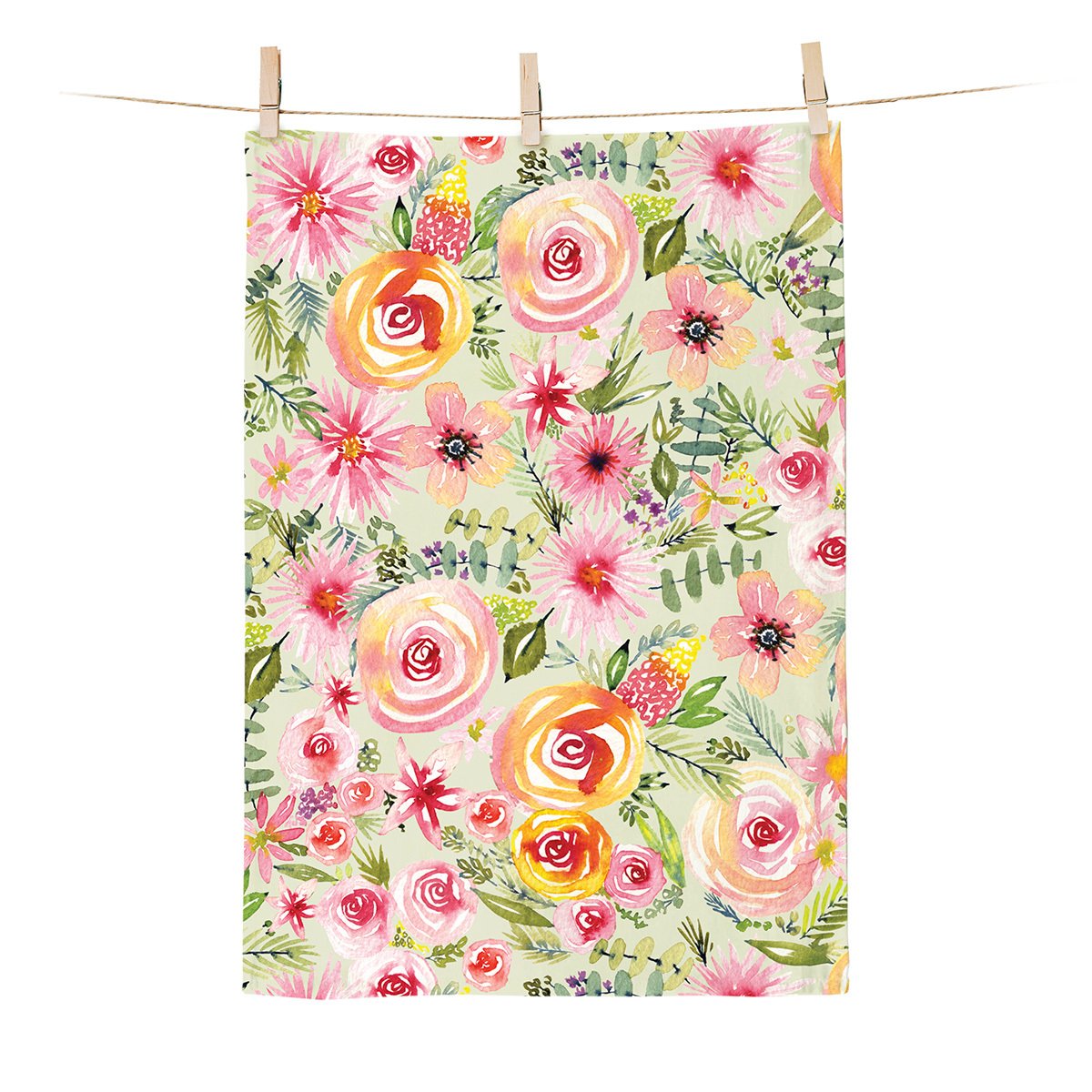 Torchon coton bio spring floral