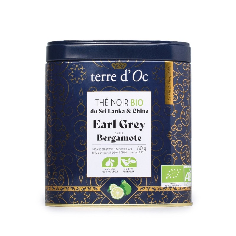 Thé noir bio earl grey saveur bergamote