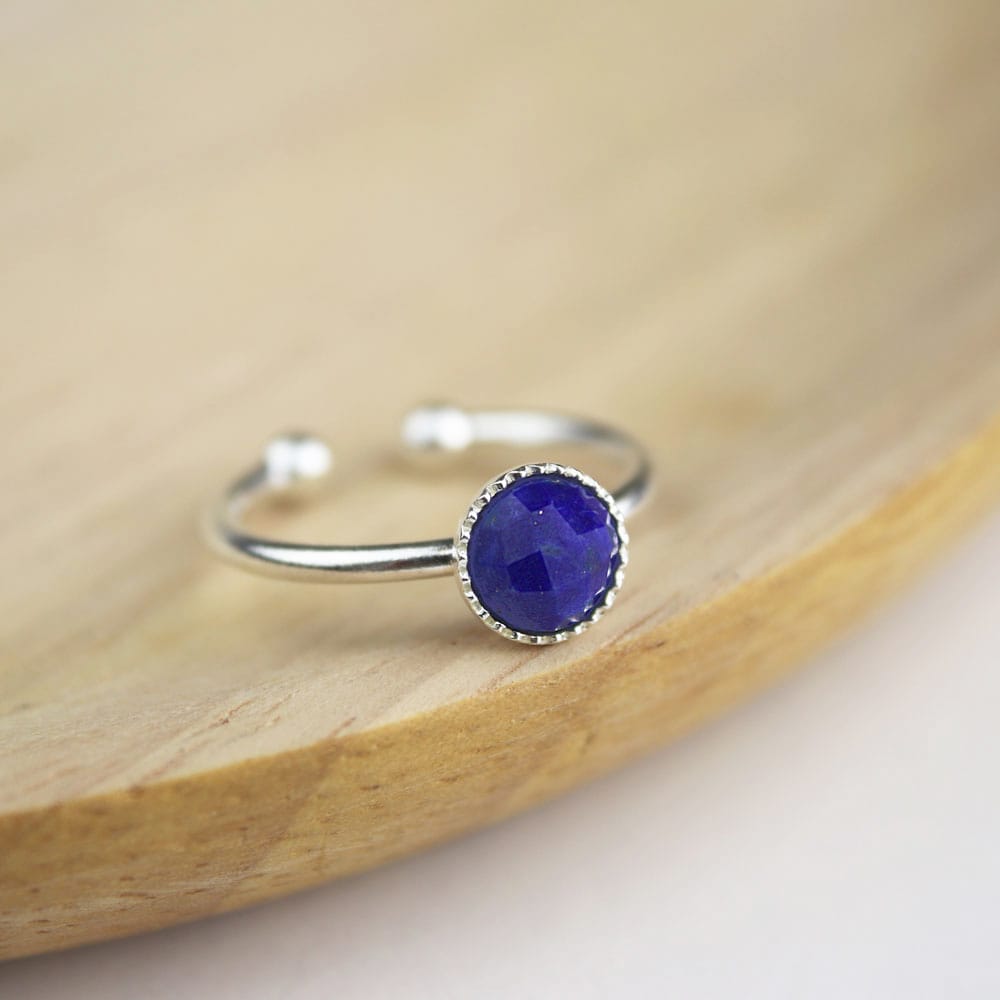 Bague argent massif lapis lazuli femme