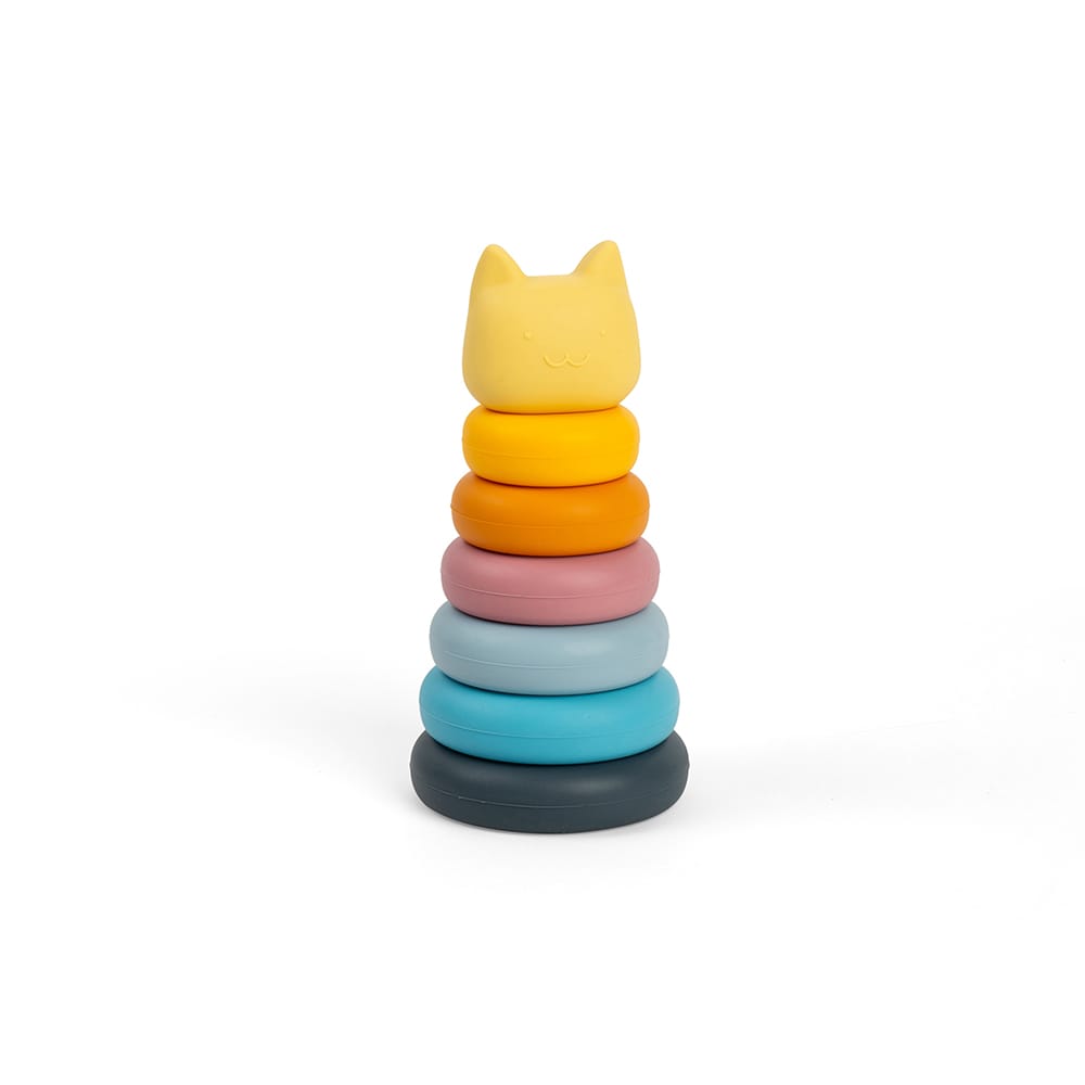 Chat empilable en silicone