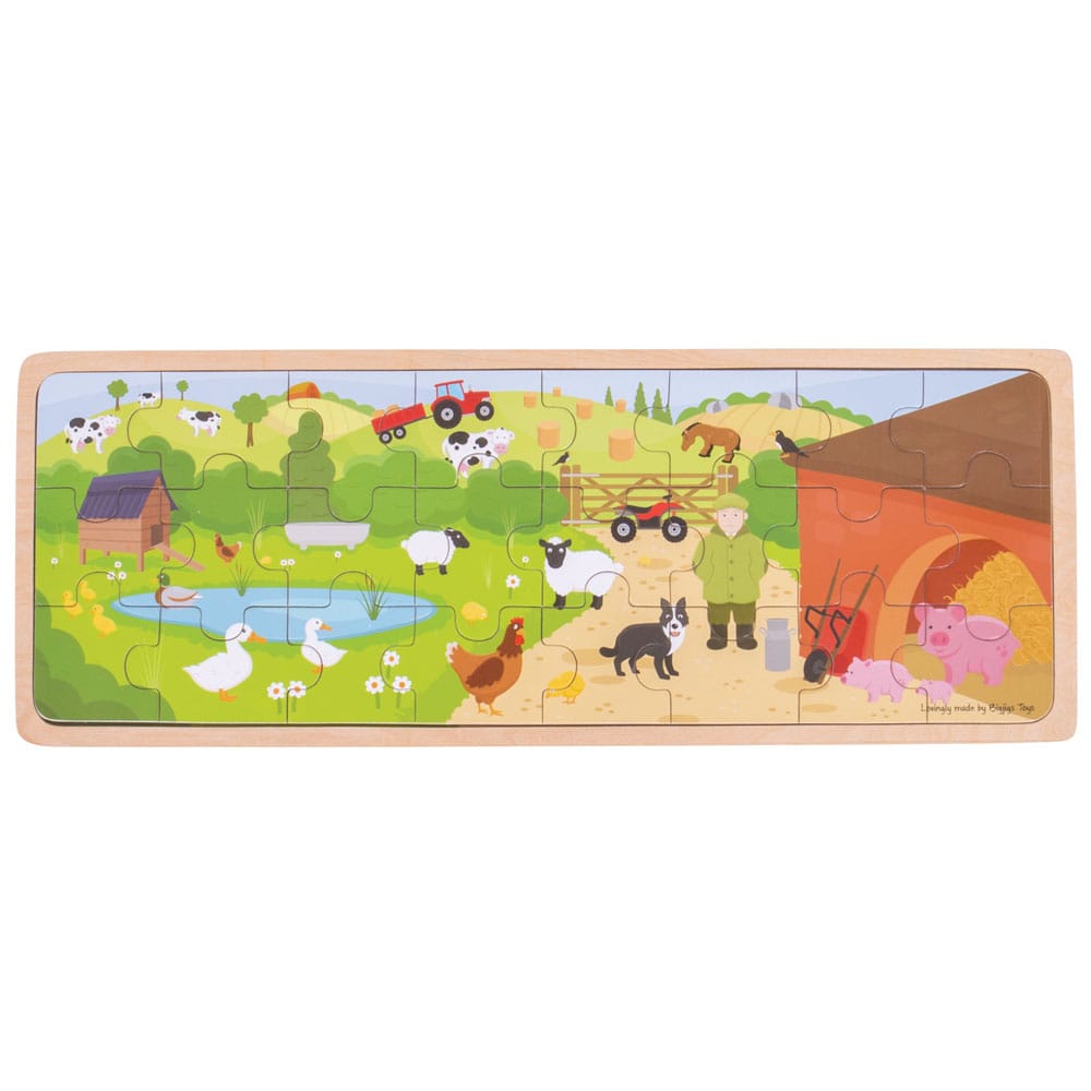 Puzzle de scène de ferme en bois