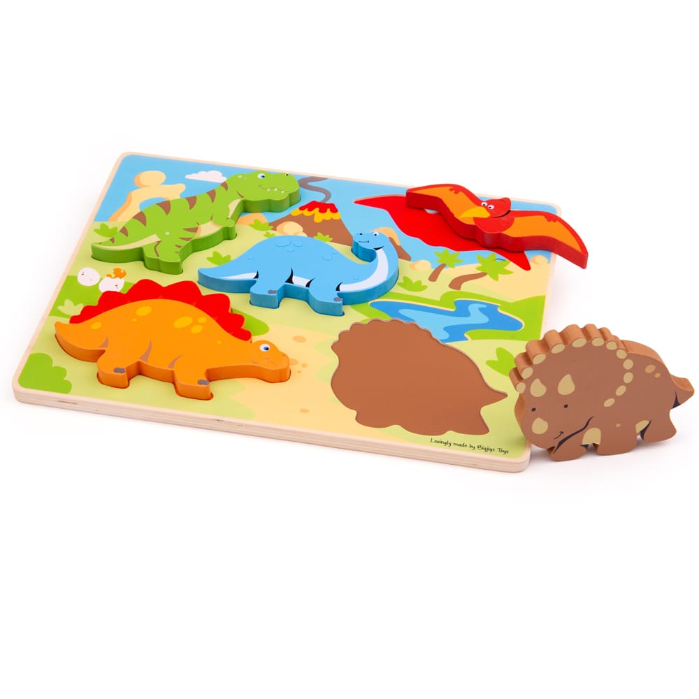 Gros puzzle de dinosaures à soulever