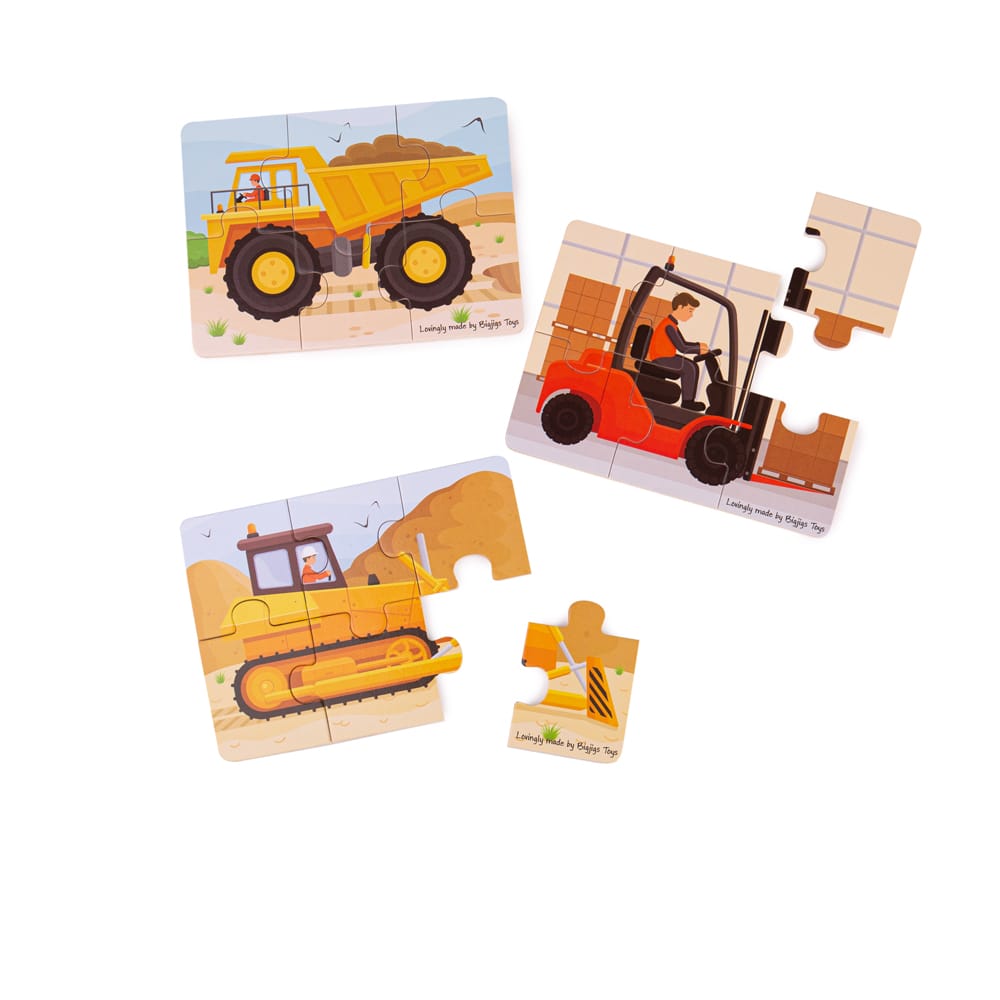 3 puzzles en bois big mover