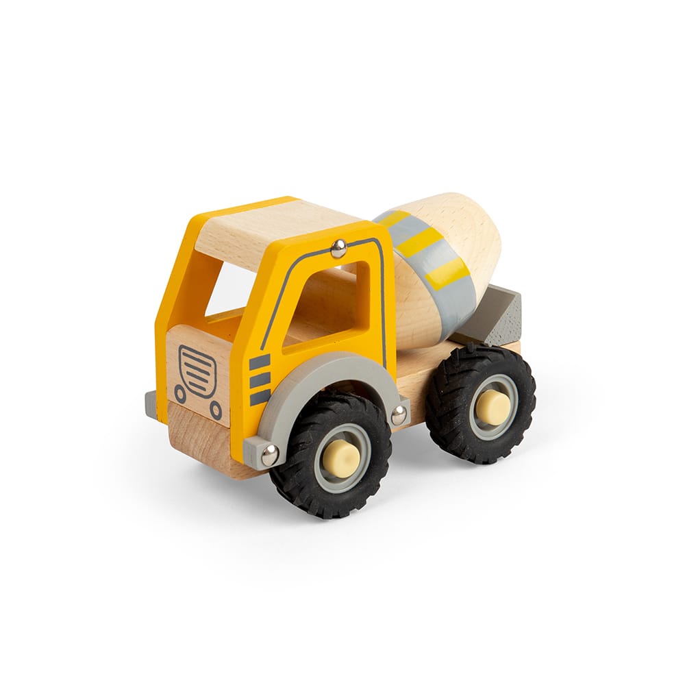 Jouet de mini camion mélangeur en bois