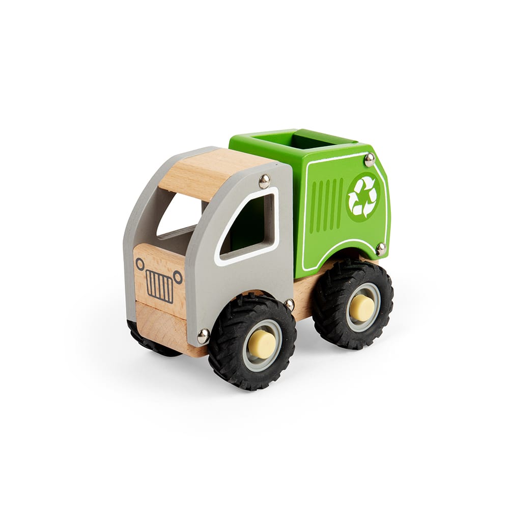 Mini camion de recyclage en bois