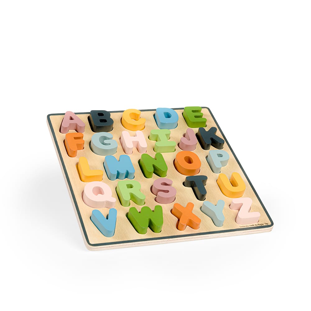 Puzzle abc majuscules en bois