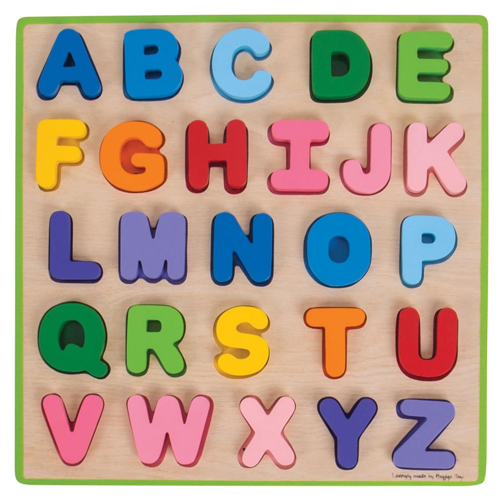 Puzzle abc majuscules en bois