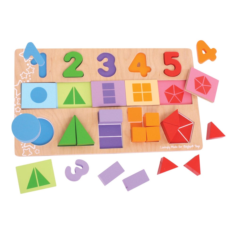 Puzzle de fractions en bois