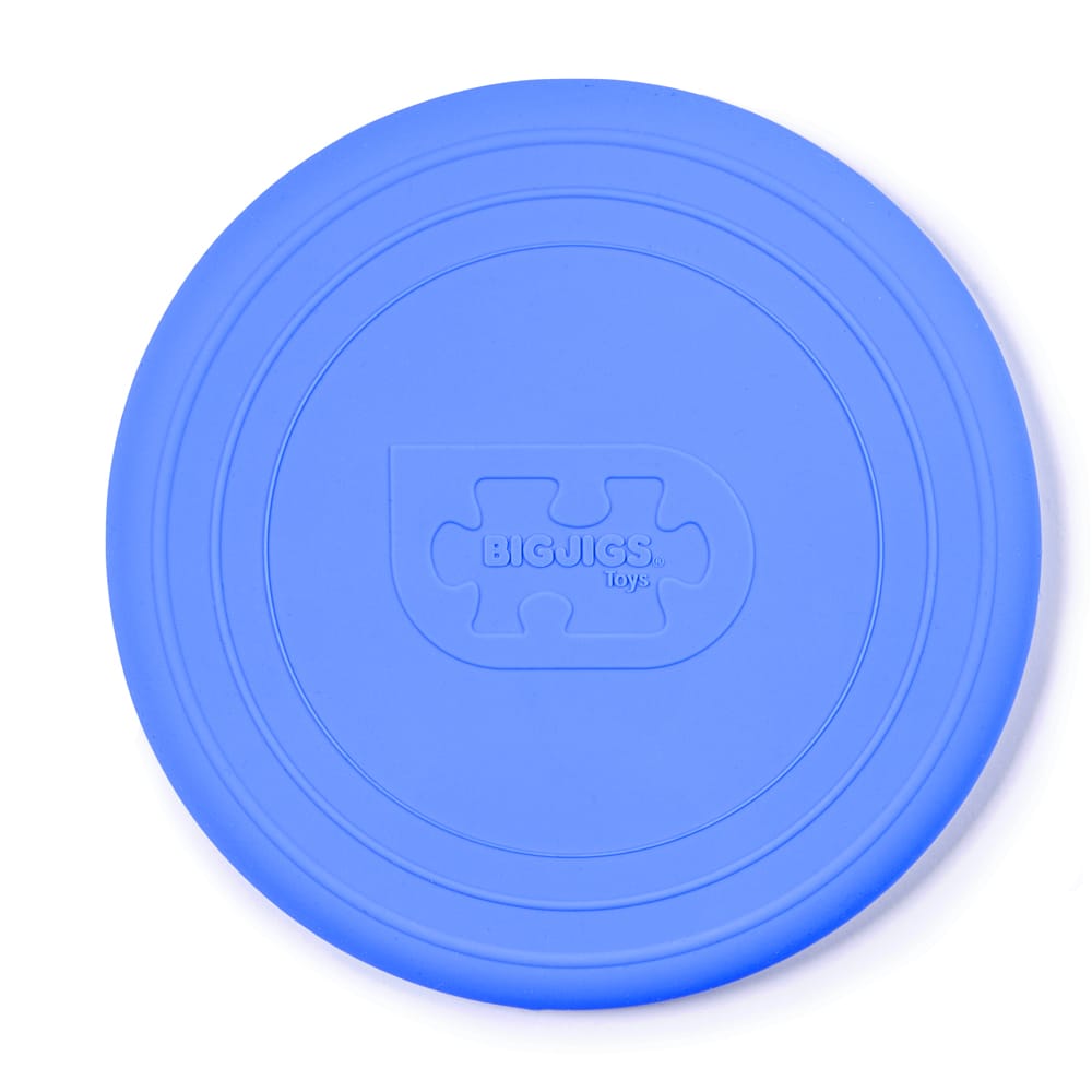 Disque volant en silicone bleu