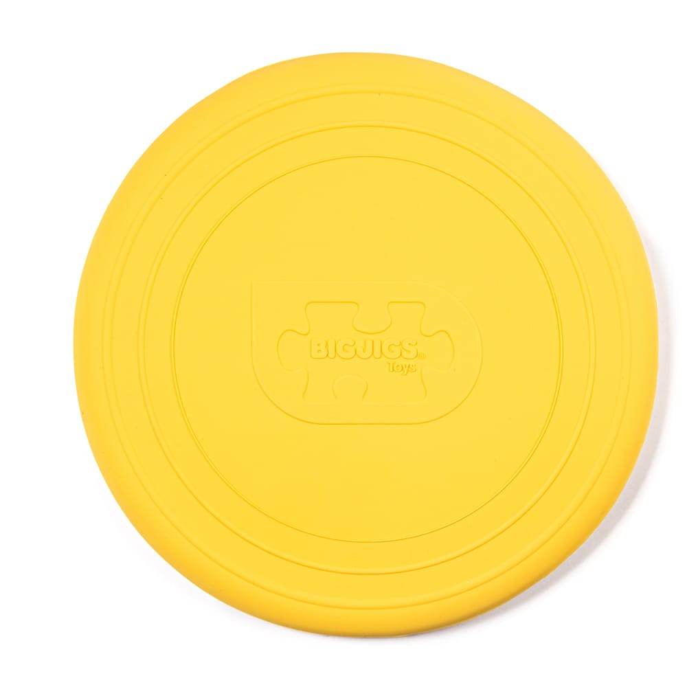 Disque volant en silicone jaune