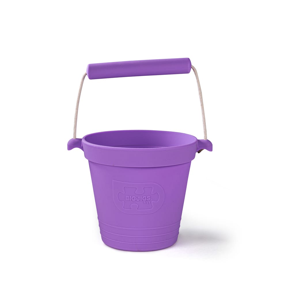 Seau de plage en silicone violet