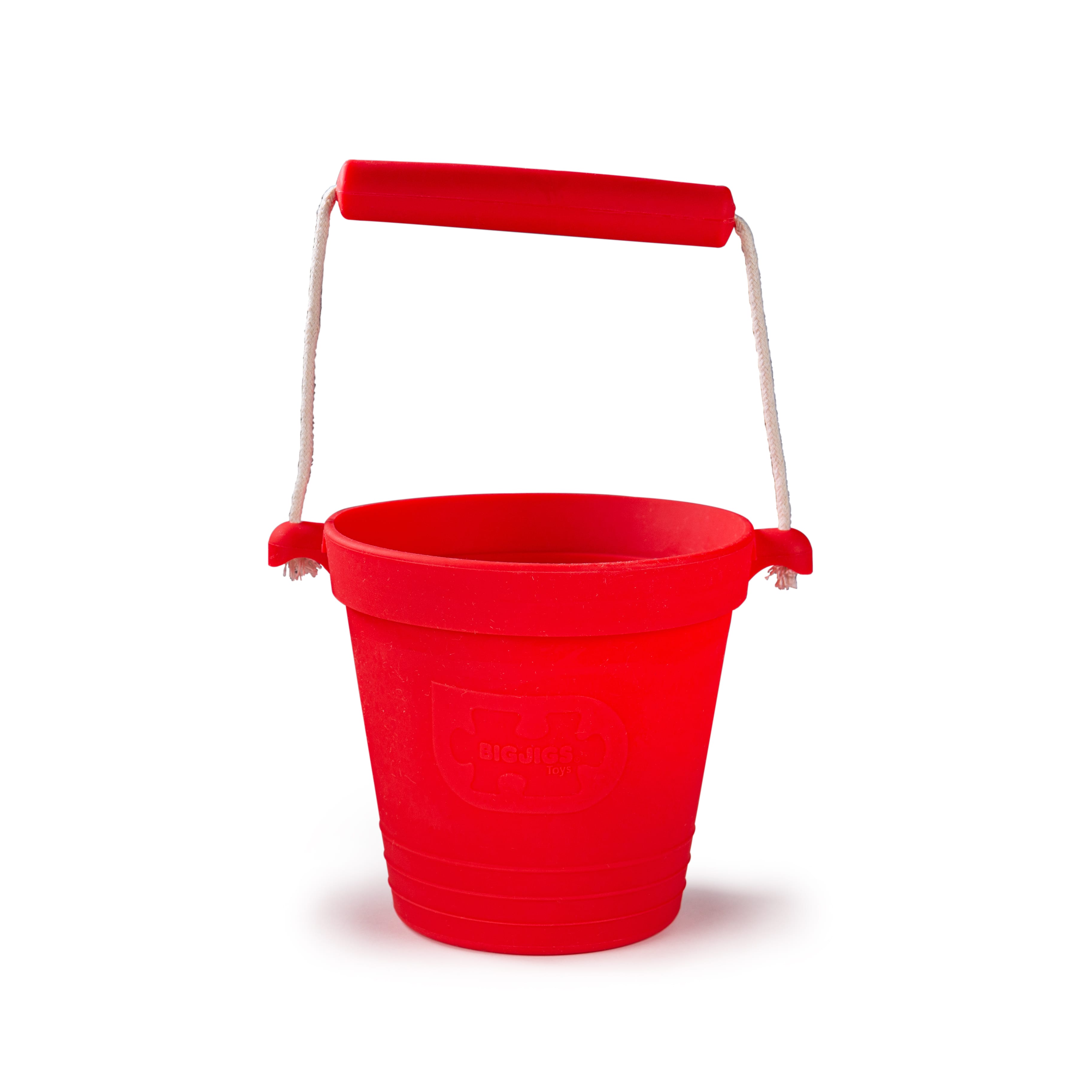 Seau de plage en silicone rouge