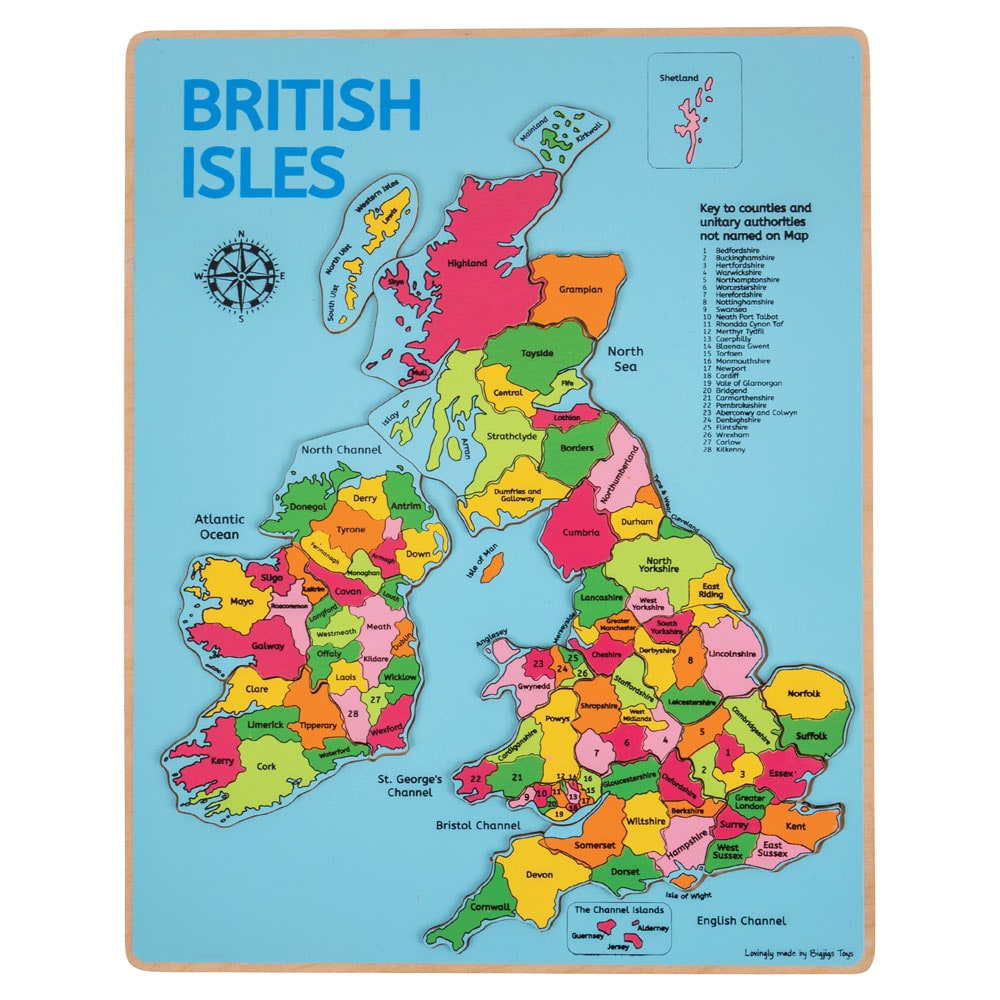 Puzzle en bois des îles britanniques