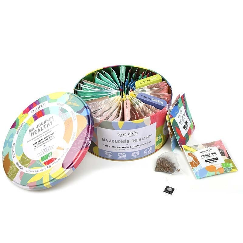 Coffret 42 sachets thés verts et tisane