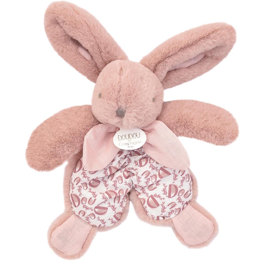 Doudou lapin rose 18 cm