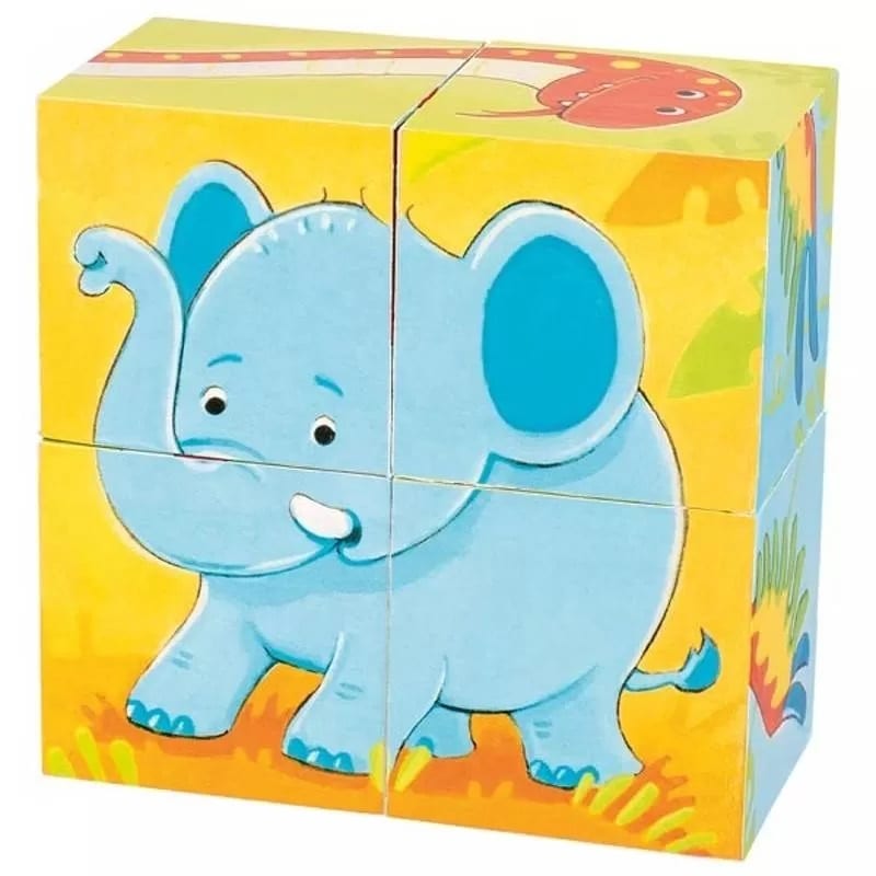 Puzzle de cubes animaux sauvages